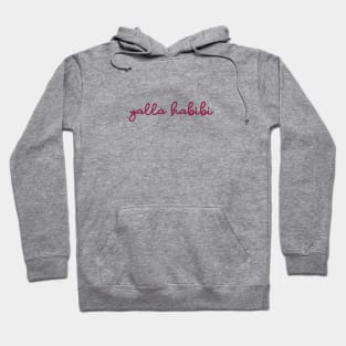 yalla habibi - maroon red Hoodie